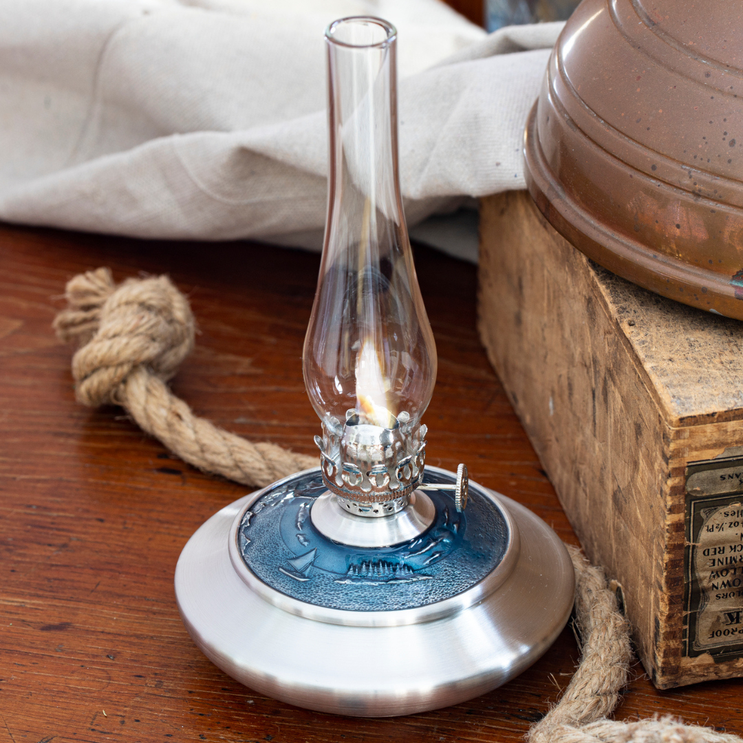 Coastal / Waters Oil Lamp with 6" Globe